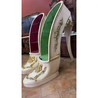Casa Padrino Luxus Barock High Heel Vitrine Grün /