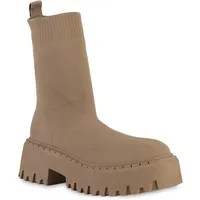 VAN HILL Plateau Boots in Khaki