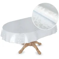 ANRO Wachstuchtischdecke Wachstuch Tischdecke abwaschbar Wachstischdecke Plastik-Tischdecken Glatt Oval