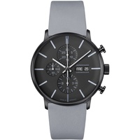 JUNGHANS Herrenuhr Form A Chronoscope Grau/Schwarz