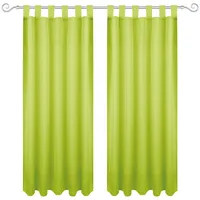Bestgoodies Dekoschal Ellen Schlaufen 140x175 cm Grün, blickdichter Vorhang,
