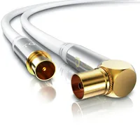 Primewire Antennenkabel gewinkelt Koaxialkabel - Koax Kupplung 90° Winkel