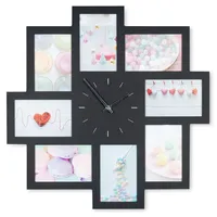 Levandeo Bilderrahmen Collage schwarz 52x52 cm 8 St.