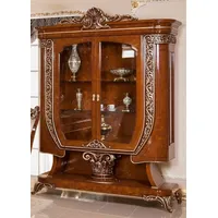Casa Padrino Luxus Barock Vitrine Braun / Bronzefarben -