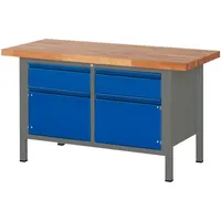 Stier Höhenverstellbare Werkbank Premium mit 2 Schubladen und 2