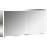 EMCO prime Aufputz-Lichtspiegelschrank 949706285 1300x700mm, 2-türig, aluminium/spiegel