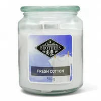 Candle BROTHERS Duftkerze Fresh Cotton in Grau - 510