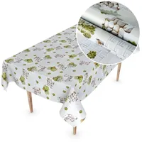 ANRO Wachstuchtischdecke Wachstuch Tischdecke abwaschbar Wachstischdecke Plastik-Tischdecken Glatt 240x140cm