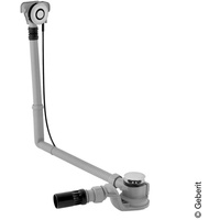 Geberit d52 Badewannenablauf 150751216 mit Druckbetätigung, mit Fertigbauset, Länge