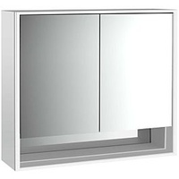 EMCO loft Aufputz-Lichtspiegelschrank 979805206 800x733mm, mit Unterfach, LED, 2-türig,