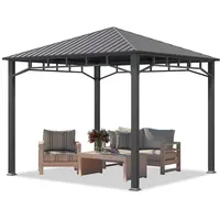 TOOLPORT Gartenpavillon 3x3 m Hardtop ohne Seitenteile, Pfosten 9x9