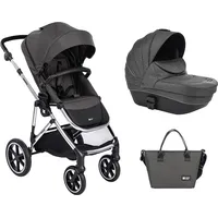 KIKKABOO Kinderwagen Thea 2 in 1 Babywanne, Wickeltasche, Fußabdeckung,