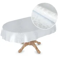 ANRO Wachstuchtischdecke Wachstuch Tischdecke abwaschbar Wachstischdecke Plastik-Tischdecken Glatt Oval