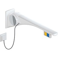 Hewi 802 LifeSystem Stützklappgriff 802.50.43160TB 850, anthrazit hochglanz/weiß matt,