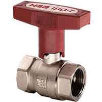 Premium Hermann Schmidt Heizungs-Kugelhahn 1/2" Messing vernickelt, mit verlängertem