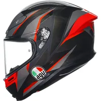 AGV K6 S Slashcut Integralhelm - Schwarz/Grau/Rot / XXL