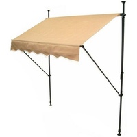 Apex Digital Markise Klemmmarkise 350cm Balkonmarkise Sonnenschutz Handkurbel Einziehbar