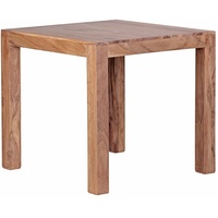 Möbelando Esstisch MUMBAI Massivholz Akazie 80 cm Esszimmer-Tisch Holztisch