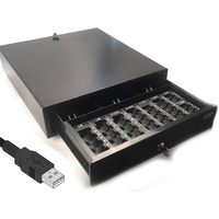 IQPOS USB Kassenlade iQCash350MBU mit Münzzählbrett Kassenschublade Geldlade Geldschublade