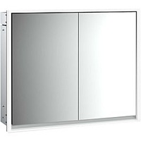 EMCO loft Unterputz-Lichtspiegelschrank 979805107 800x733mm, LED, 2-türig, aluminium/Spiegel