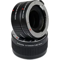 Caruba Extension Tube Set Olympus Chrom (Makro-Zwischenring), Objektivkonverter, Schwarz