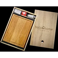 Holz4home Schneidebrett Set Alina aus Massivholz Eiche