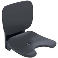Hewi Klappsitz 802.51.23960DR höhenverstellbar, mit Hygieneausschnitt, anthrazit hochglanz/anthrazit matt