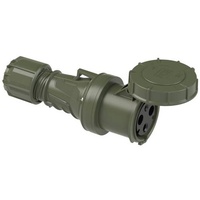 PCE CEE-Kupplung 63A 3p 6h IP67 POWER TWIST bronzegr?n