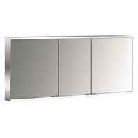 EMCO prime Aufputz-Lichtspiegelschrank 949706349 1400x700mm, 3-türig, aluminium/weiss
