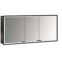 EMCO prime Unterputz-Lichtspiegelschrank 949713597 1400x730mm, 3-türig, schwarz/spiegel