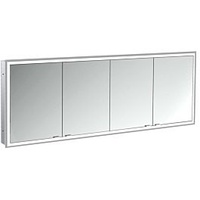 EMCO prime Unterputz-Lichtspiegelschrank 949706298 1800x730mm, 4-türig, aluminium/spiegel