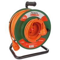 Perel Kabeltrommel, Innenbereich, Typ-E-Stecker/-Kupplung, Überhitzungsschutz, Kabellänge 50 m 3G1.5