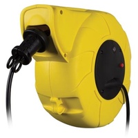 Perel Automatik-Kabeltrommel, Wandmontage, - 13 2 m 3G1.5, Gelb
