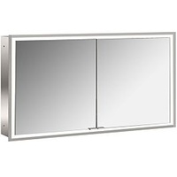 EMCO prime Unterputz-Lichtspiegelschrank 949706295 1300x730mm, 2-türig, aluminium/spiegel