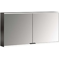 EMCO prime Aufputz-Lichtspiegelschrank 949713547 1300x700mm, 2-türig, schwarz/spiegel