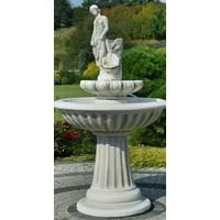 Casa Padrino Jugendstil Springbrunnen Dame Grau Ø 92 x