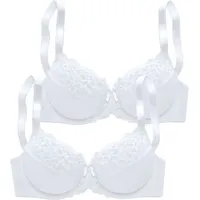 PETITE FLEUR Bügel-BH Damen 2xweiß Gr.100F