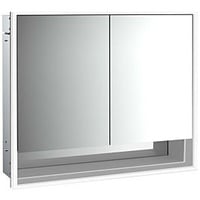 EMCO loft Unterputz-Lichtspiegelschrank 979805207 800x733mm, mit Unterfach, LED, 2-türig,