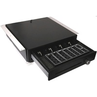 IQPOS Kassenlade iQCash410MBZS-Un RJ-11 mit Münzbrett und Untertischhalterung