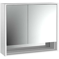 EMCO loft Aufputz-Lichtspiegelschrank 979805208 800x733mm, Unterfach, LED, 2-türig, breite