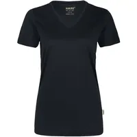 Hakro Damen V-Shirt COOLMAX® schwarz, L