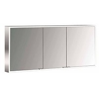 EMCO prime Aufputz-Lichtspiegelschrank 949706287 1400x700mm, 3-türig, aluminium/spiegel