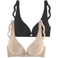 PETITE FLEUR Bügel-BH Damen toffee+schwarz Gr.80E