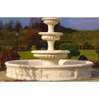Casa Padrino Barock Garten Deko Springbrunnen Sandfarben Ø 255