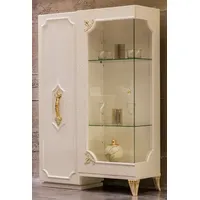 Casa Padrino Luxus Barock Vitrine Weiß / Gold -