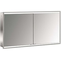 EMCO prime Unterputz-Lichtspiegelschrank 949706257 1300x730mm, 2-türig, aluminium/spiegel