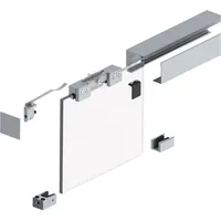 Helm Schiebetürbeschlag,Komplettset,GT-L 80 2500mm, ESG/VSG,silberfarbig