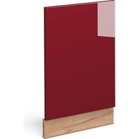 Vicco Geschirrspülerblende Küchenschrank Küchenmöbel Fame-Line Eiche Rot Bordeaux modern
