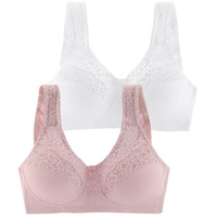 PETITE FLEUR Entlastungs-BH Damen rosé+weiß Gr.75E