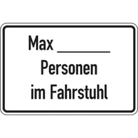 Wagner-sicherheit Hinweisschild Max _____ Personen im Fahrstuhl 30 x